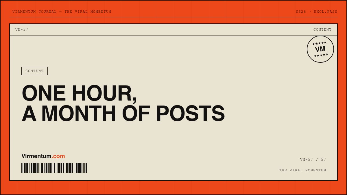 How to Repurpose Content So One Hour Fills a Month