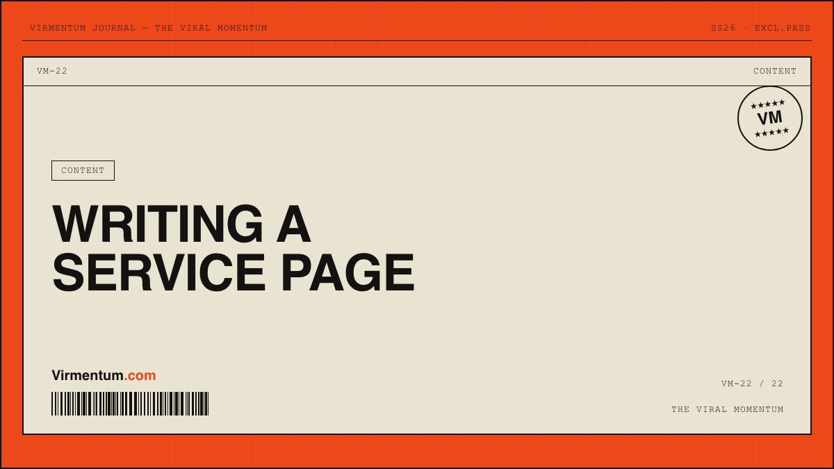 How to Write a Service Page That Actually Gets Enquiries
