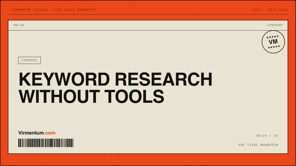 Keyword Research for Small Business Without Paying for Tools