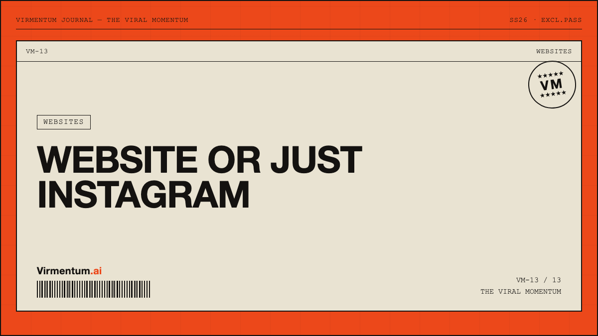 Do You Really Need a Website in 2026, or Just Instagram?