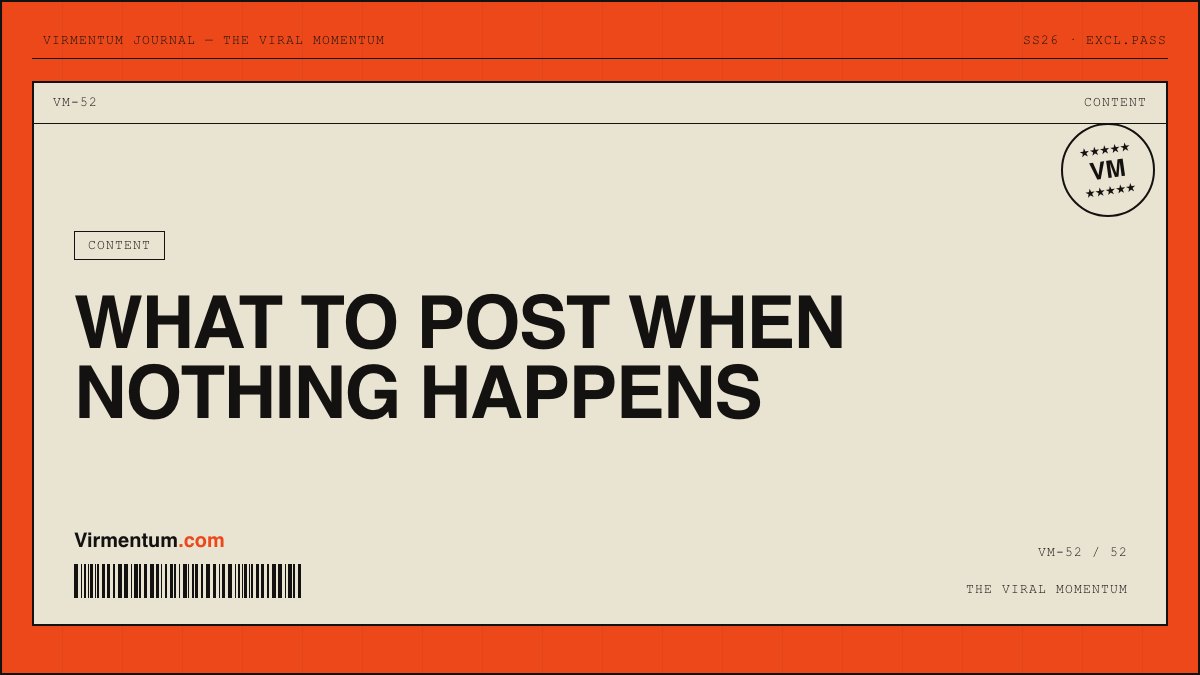 What to Post When Nothing Is Happening at Your Business