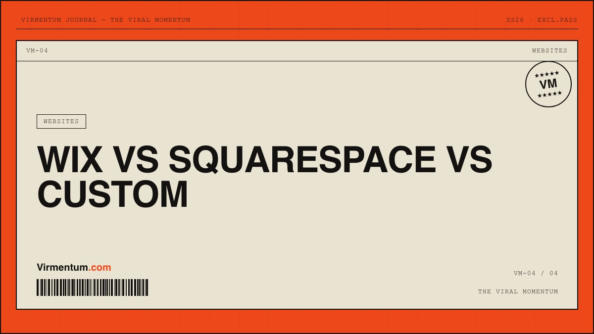Wix vs Squarespace vs Custom: Which Website Is Right for Your Small Business?