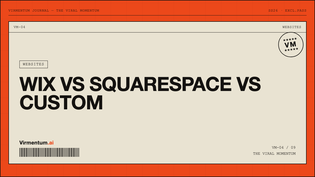 Wix vs Squarespace vs Custom: Which Website Is Right for Your Small Business?